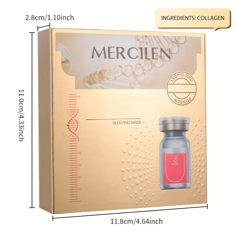 1 Box SLEEPING MASK, Type III Collagen Peptide Sleep Mask, Moisturizing, Firming, Soft And Delicate Skin Travel Essential