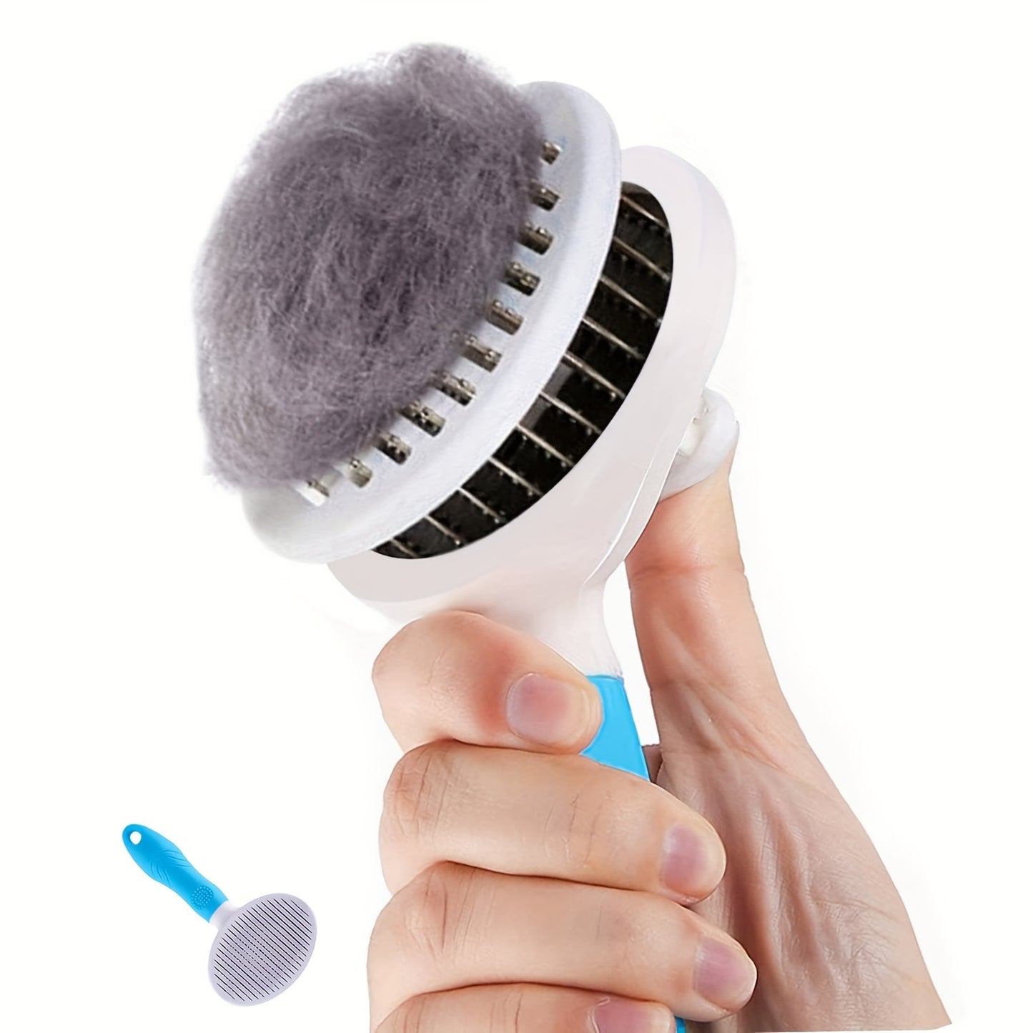 1pc Pet Grooming Brush - Efficient Hair Removal Comb for Cats & Dogs, Ergonomic Handle, Durable ABS Material, Ideal for Coat Health Maintenance, Pet Grooming Tool|Easy Grip Handle|Fine Bristle Comb, Pet Hair Remover Tool