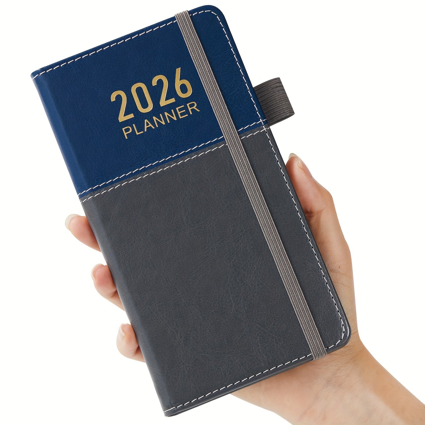 2026 Compact Planner, January 2026-December 2026 Weekly Monthly Calendar in Small Size, Fits in Wallet, 9.65 cm X 17.78 cm, with Elastic Band, Pen Loop, Suitable For School Home Office, Halloween Gift
