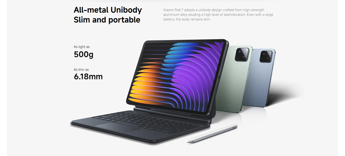 Xiaomi Pad 7 WiFi Tablet 8850mAh Battery 144Hz 11.2'' Screen Quad Speakers Tablet 45W turbo charging Dolby Vision, Wireless Communication, Type-C Port Charging, Android LCD Display, Rechargeable Battery