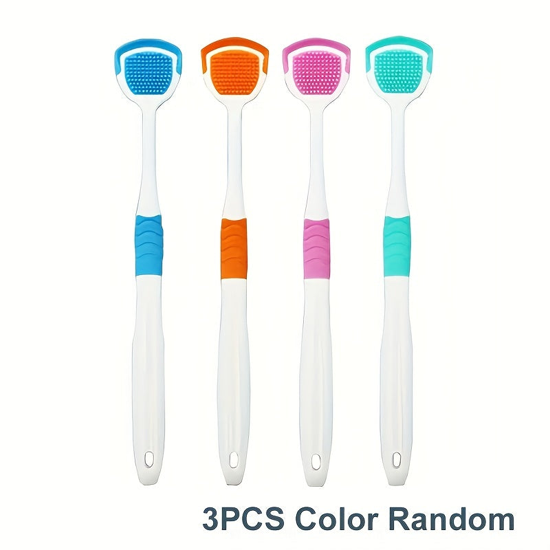 1pc Tongue Scraper, Tongue Coating Scraper, Reduce Bad Breath For Oral Care, Silicone Tongue Cleaners, Silicone Tongue Cleaning Tools For Adults