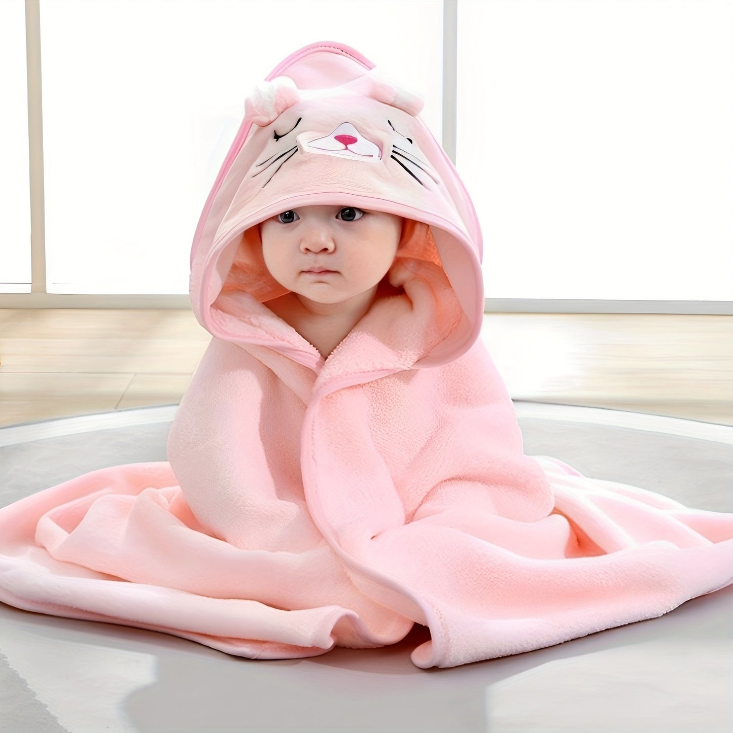 1pc Children Cartoon Bath Towel, Children Blanke, Water Absorbent, Soft And Skin-friendly Bath Towel, Christmas Halloween Thanksgiving Day Gifts