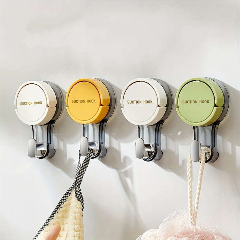 3pcs Heavy Duty No-Drill Bathroom & Kitchen Towel Hooks - Strong Vacuum Cup, Self-Stick Adhesive Towel Rack Holders, Damage-Free Installation, No Tools Needed, Space-Saving for Bathroom, Kitchen, Hotel, Office - Modern Minima