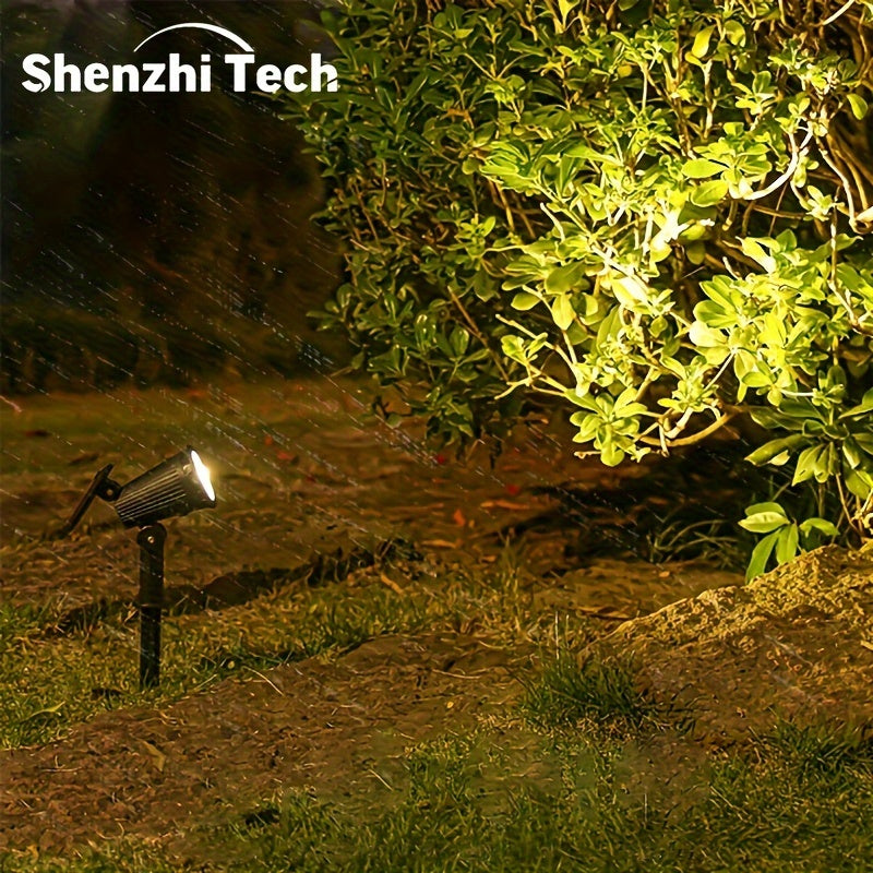 Solar Spot Lights Outdoor, Adjustable Auto On/Off Flag Pole Lights, Landscape LED Lighting Ground Light for Garden Pool Tree Pond and Yard