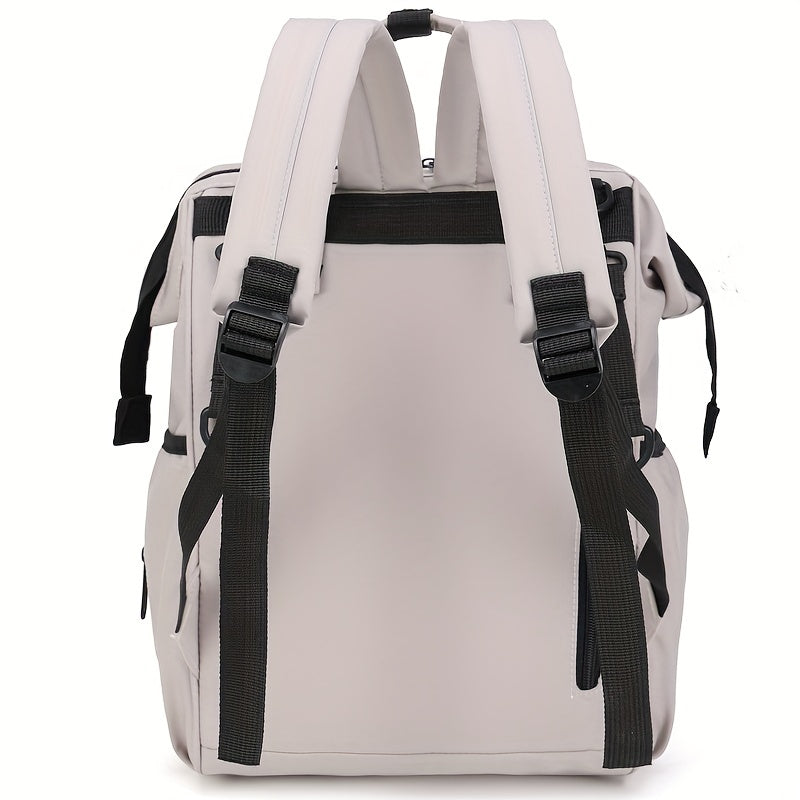 Multi-layer Space Large-capacity Solid Color Fashion Simple Mommy Bag Portable Multi-functional Backpack, Halloween Thanksgiving Day Christmas Gift