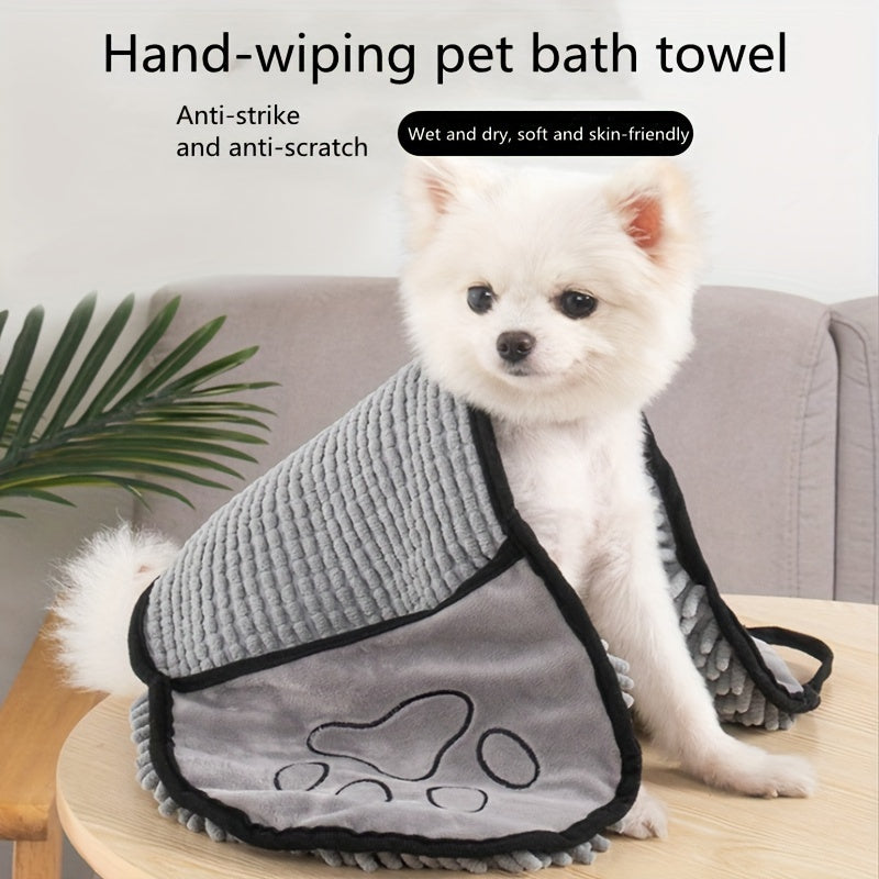 Absorbent Pet Drying Towel for Dogs, Quick Dry, Soft Polyester Fiber Bath Towel, Skin-Friendly, Ideal for Cats, with Effortless Grooming