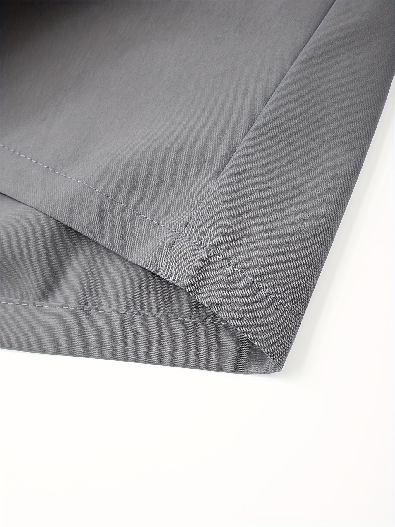 5pcs Men'S Fashion Solid Color Shorts, Woven, Simple, Straight Leg, Five-Inch, Versatile, Business Style, Street, Versatile, Beach Vacation, Travel, Outdoor, Casual, Sports, Zipper, Resin, Button, Half, Elastic, Belt, Casual