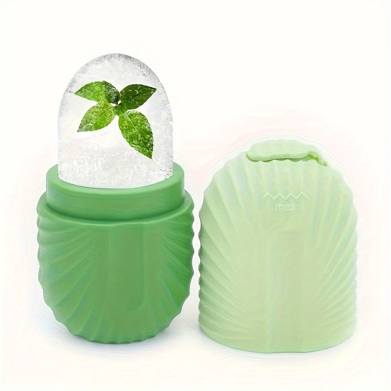 Ice Face Roller, Ice Roller For Face & Eye Puffiness, Facial Massager Contour And Enhance Skin Care & Glow, Ice Facial Roller Mold Cube, Reusable & Leakproof