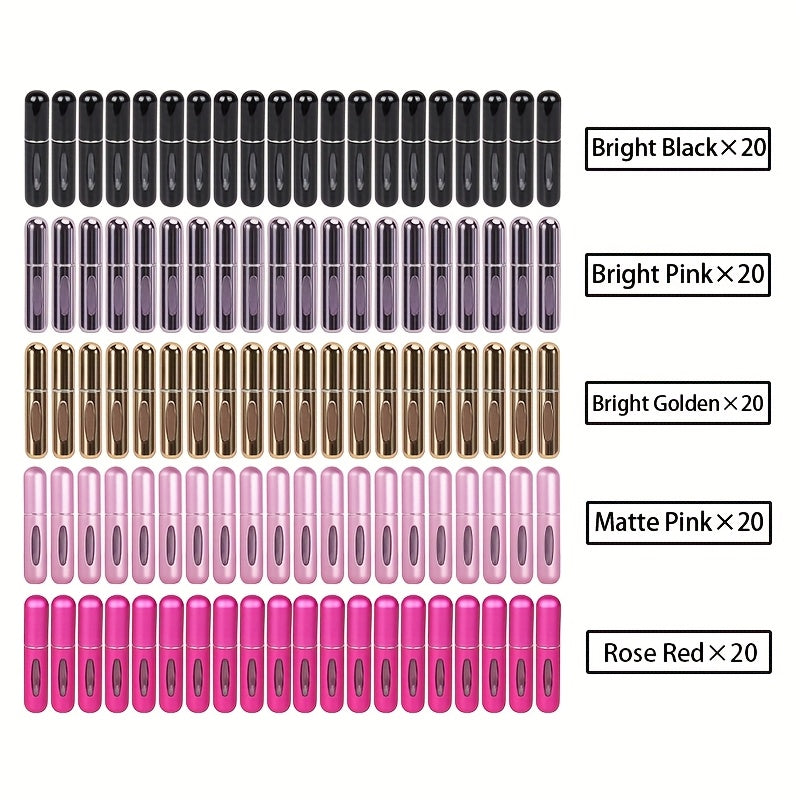 For Mini Portable Refillable Perfume Atomizer - Aluminum Mist Spray Bottle for Travel, Multi-Color Options, Fragrance-Free (Bubble-Free), Refillable Perfume Bottle|Compact Design|Aluminum Atomizer, Perfume Bottl