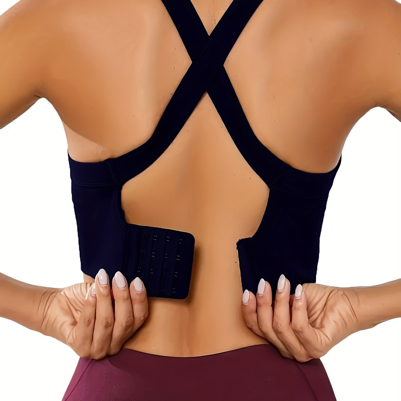 Solid Color Sports Running Bra, Seamless Fitness Top, Women's Activewear ( No Padded)