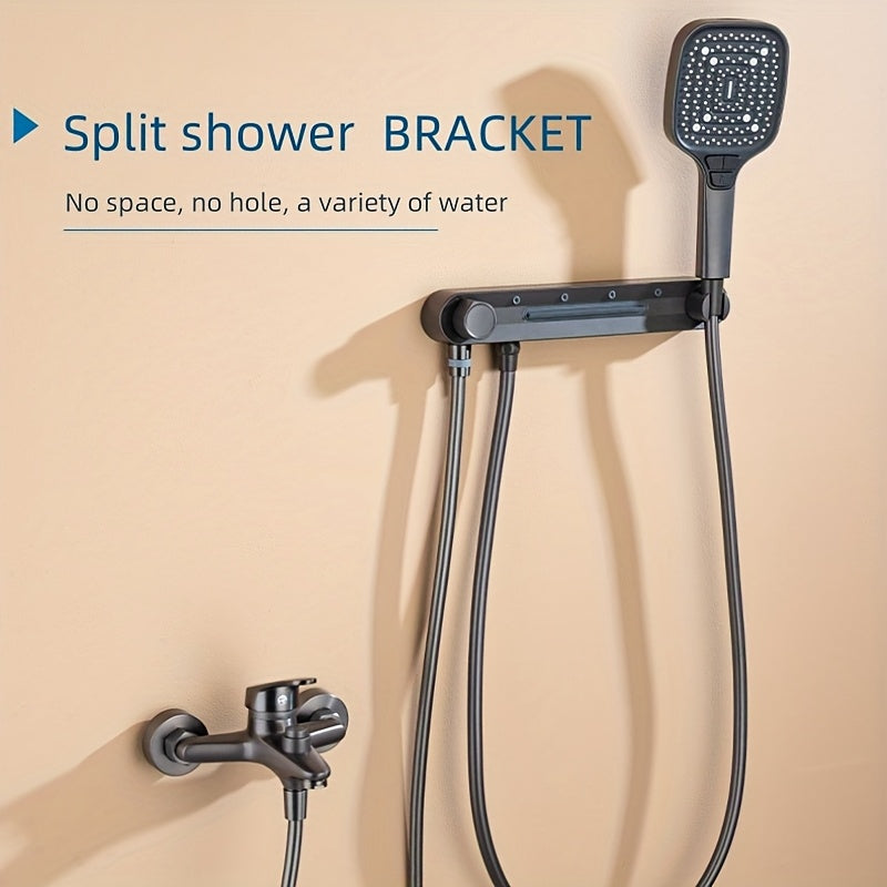 Wall-Mounted Shower Head with Adjustable Arm - No Electricity Needed, Easy Installation, Heavy-Duty Copper Construction for Modern Bathroom Upgrade - Ideal for Bath or Shower