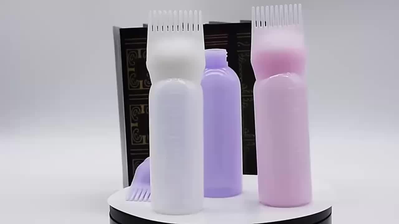 120ml Hair Dyeing Bottle with Comb Shampoo and Applicator Tool - Easy and Precise Hair Color Application