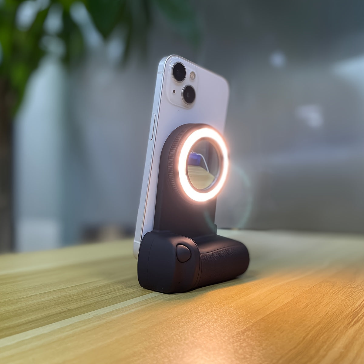 Suporte Magnético para Telemóvel com Luz LED Ajustável
