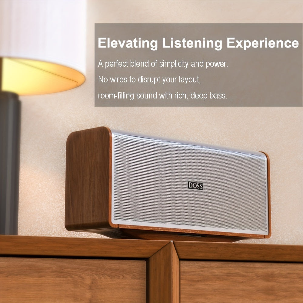 DOSS SoundBox XL Ultra 80W Wireless Home Speaker with Subwoofer, 2.1 Channel Sound System, 18-Hour, Wireless 5.3, -C, DSP Technology & Low Frequency, Compatible with Smartphones, Tablets, Laptops, Music Players - Modern Metal