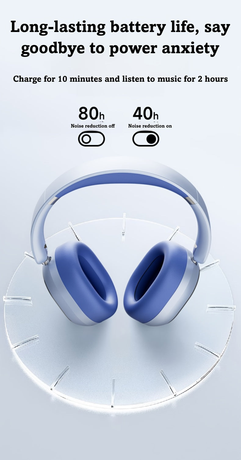 Philips Wireless Bluetooth Headphones, Over-Ear Wireless Headphones, ANC Hybrid Active Noise Cancelling Headphones, HiFi Surround Sound Over-Ear Wireless Headphones, for iPhone and Android, 80 Hours of Playtime, with Five ENC