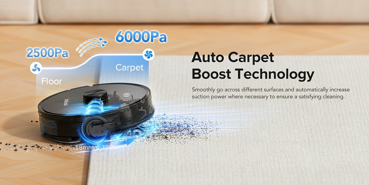 Lubluelu L15 MAX Robot Vacuum and Mop, 3-in-1 Sweeping & Vacuuming & Mopping, 3.0L Dust Bag, 70-Day Self-Emptying, 360° PSD Obstacle Avoidance, Diversified Cleaning, Mapping, Pet Hair Cleaning, Home Cleaning | Modern Robot D
