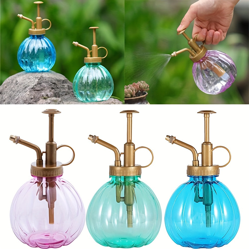 1pc, Watering Flower Bottle Pumpkin Mist Sprayer Watering Pot Spray Bottle Plants Sprinkler Pot For Garden Watering Pots Tools, Adjustable Watering Pot, Household Potted Plant Watering Tool, Spray Bottle For Garden Outdoor Ya