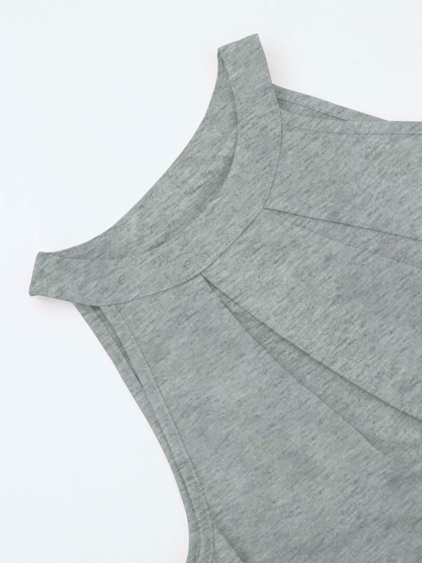 Solid Pleated Halter Neck Top, Versatile Sleeveless Simple Halter Blouse For Summer, Women's Clothing