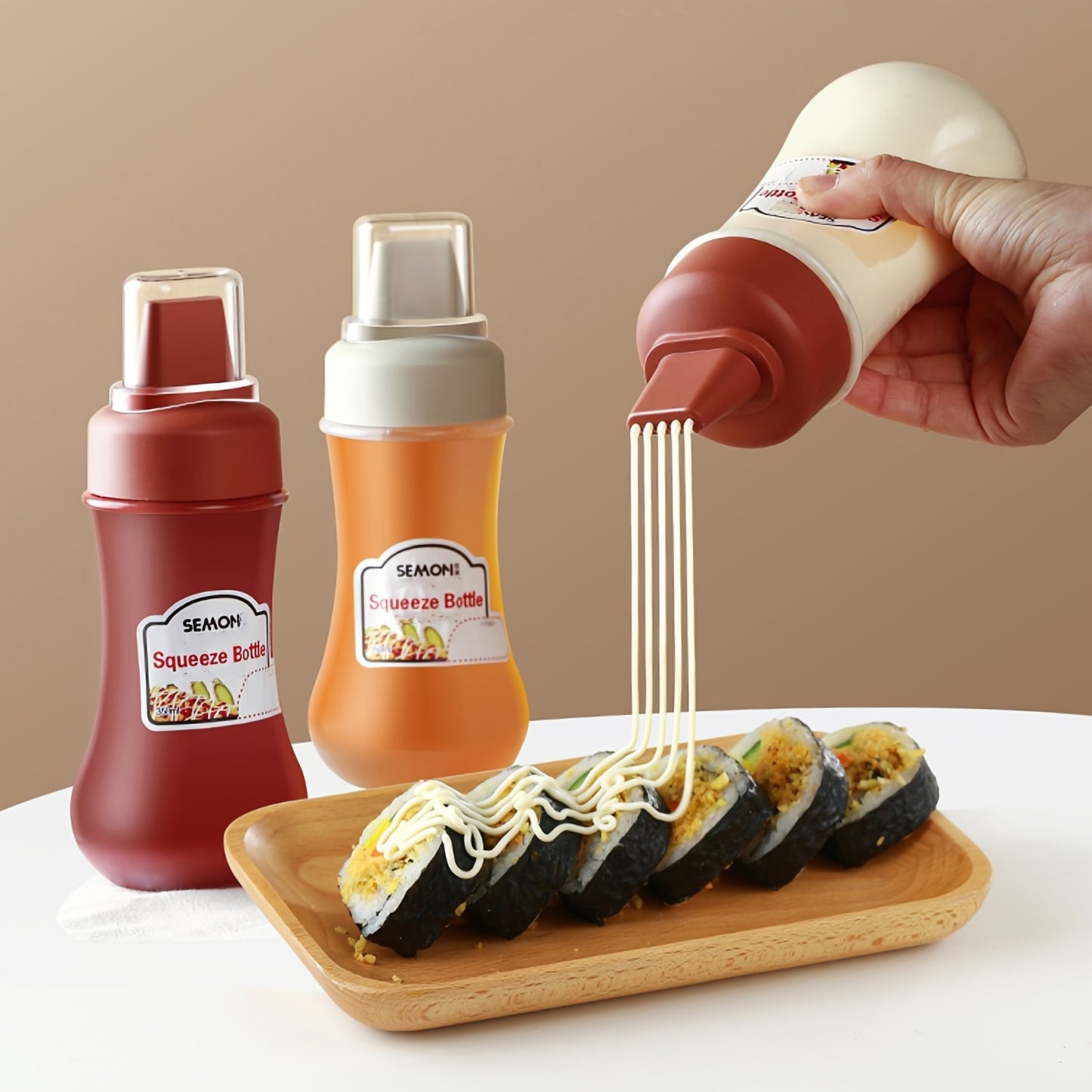 1/2/3pcs, Squeeze Sauce Bottle, Leak Proof Refillable Condiment Container For Salad Ketchup Honey Jam, Squeeze Sauce Bottle Oyster Sauce Squeeze Bottle, Home Kitchen Supplies