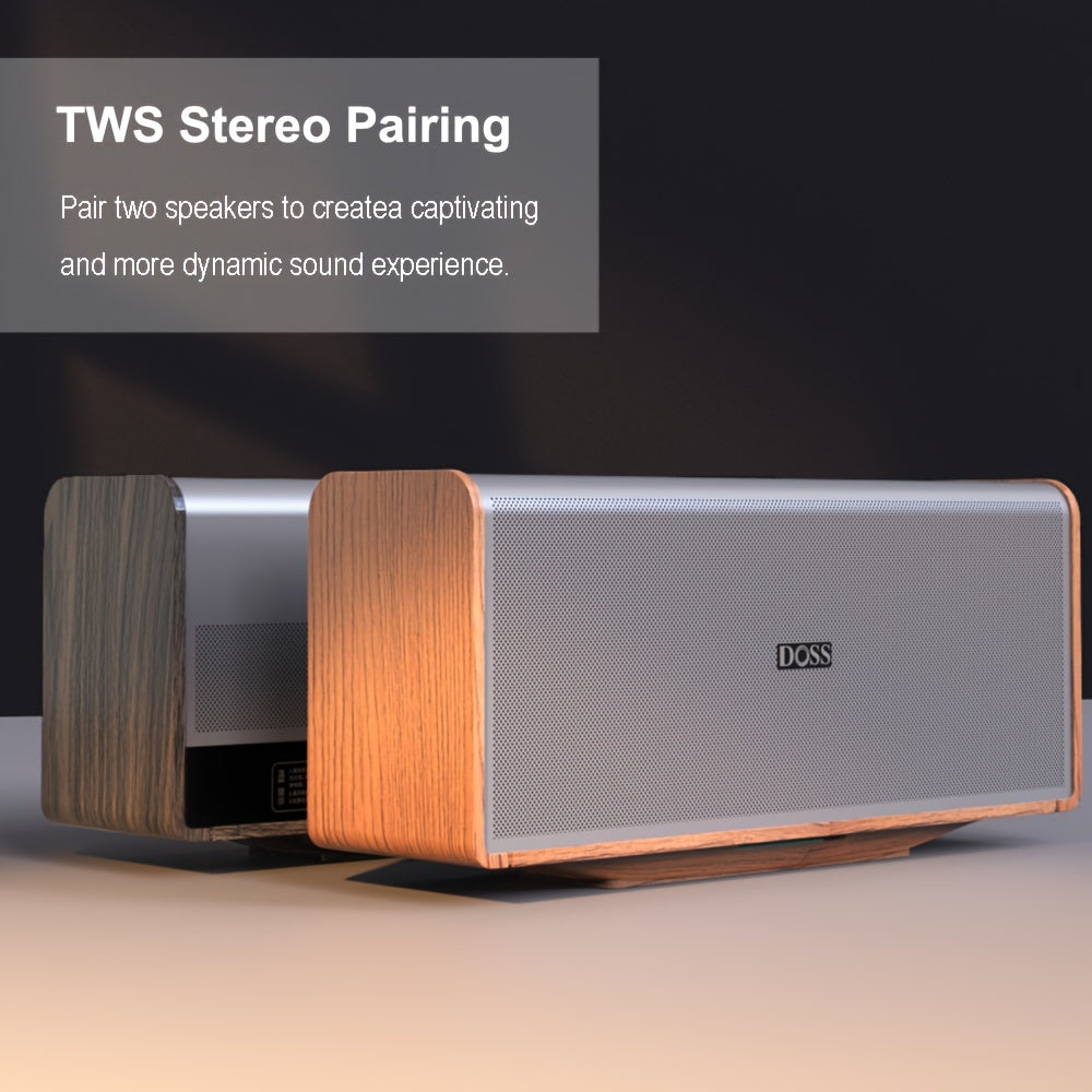 DOSS SoundBox XL Ultra 80W Wireless Home Speaker with Subwoofer, 2.1 Channel Sound System, 18-Hour, Wireless 5.3, -C, DSP Technology & Low Frequency, Compatible with Smartphones, Tablets, Laptops, Music Players - Modern Metal