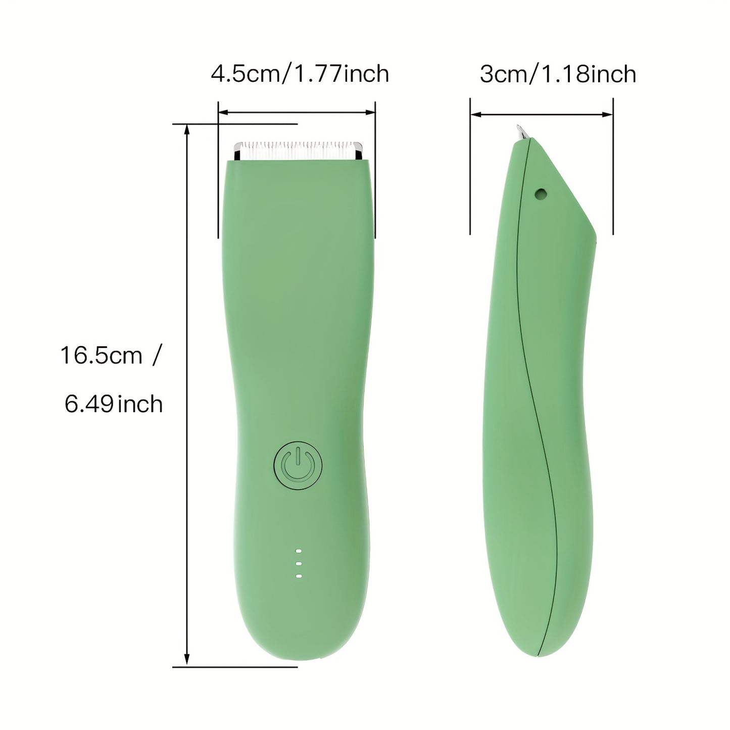 YAFULL Professional Body Groomer with IPX6 Replacement Blades - USB Rechargeable, 800mAh Lithium Battery, Ceramic Blade for Men'S Belly & Body Hair Trimming, Electric Shaver for Bikini & Men'S Grooming, Ideal Gift for Loved O