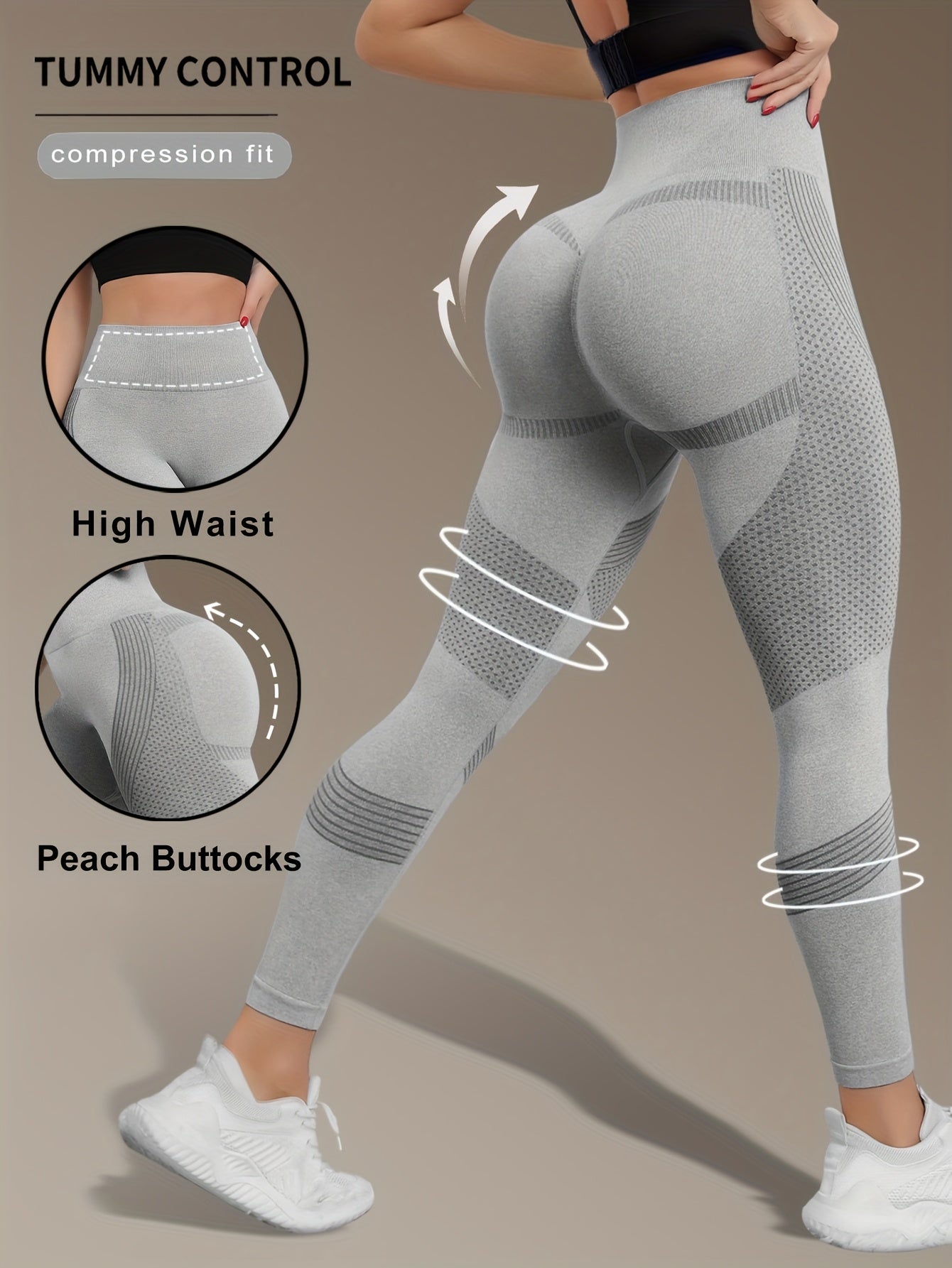 Women's High-Waist Seamless Yoga Leggings - Quick Dry, Stretchy Activewear Pants for Fitness & Training