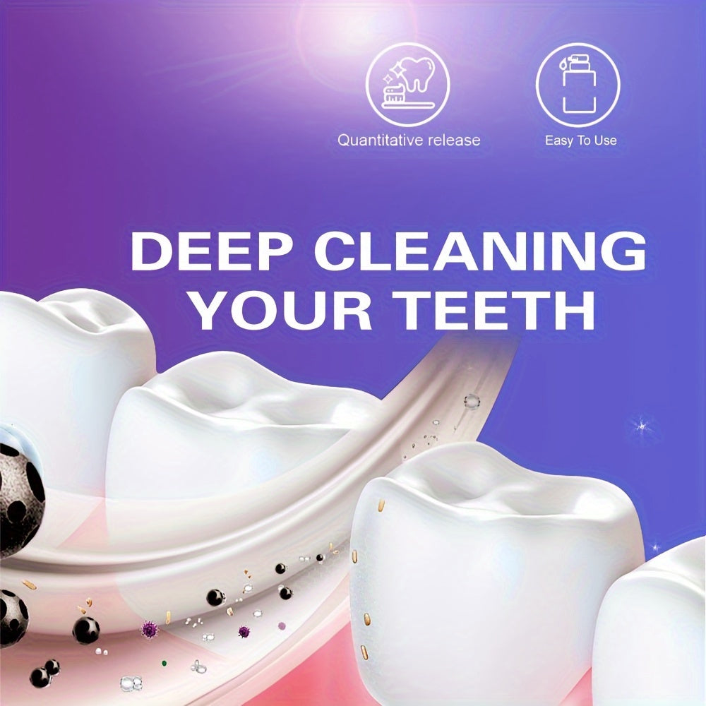 Minty Fresh Purple Whitening Toothpaste - Deep Clean, Gentle on Gums, Freshens Breath, Portable for Travel & Home Use