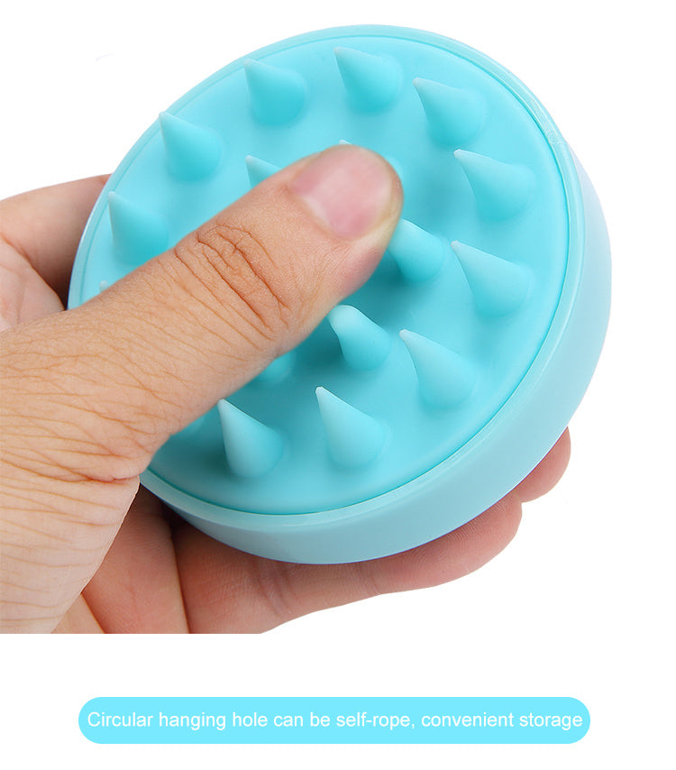 Soft Silicone Bristles Hair Care Head Brush - Massage & Exfoliate Your Scalp for a Healthy, Dandruff-Free Look!