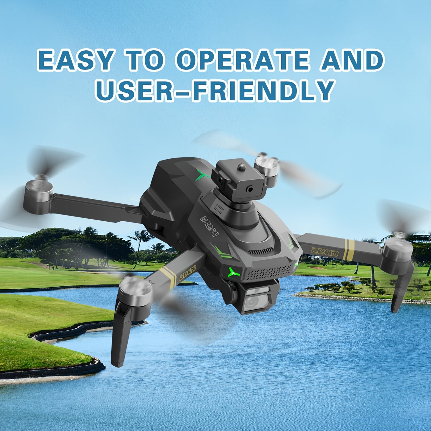 1pc Quadcopter Drone, GD95 Foldable Drone, Equipped with SD Dual Camera And Infrared Obstacle Avoidance Head, 2000mAh Capacity Battery, with Optical Flow Hovering Function, One-key Start, Suitable for Beginners