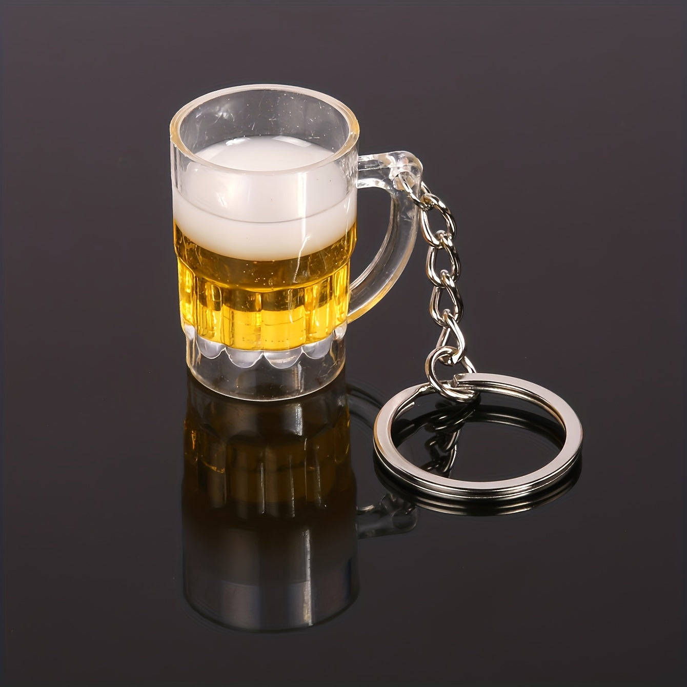 2pcs Oktoberfest Inspired Keychains - Realistic Glass Beer Mug Design, Perfect for DIY Jewelry and Decorative Accessories