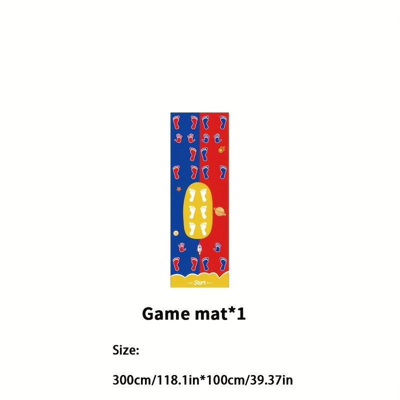 Laughter Guaranteed! 2-Player Hands&Feet Coordination Training Mat – Extra Large PVC Mat with Anti-Fade Printing, Perfect for Picnics, Team Retreats & Birthday Party Games