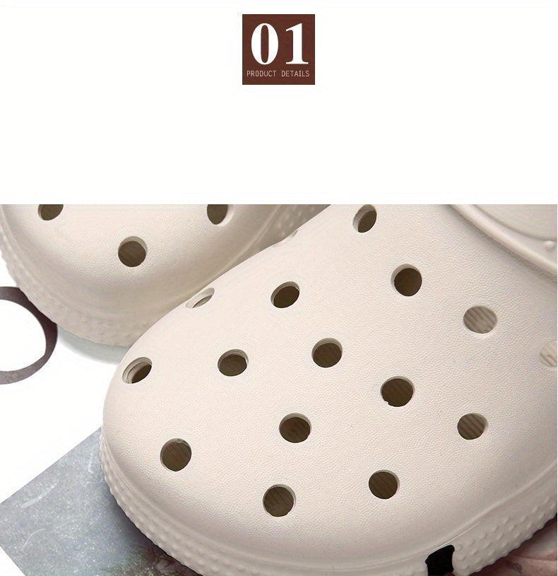 Unisex Clogs, Garden Shoes, Lightweight Non Slip Slides Slippers, Casual Hollow Out Beach Sandals, adult's footwear