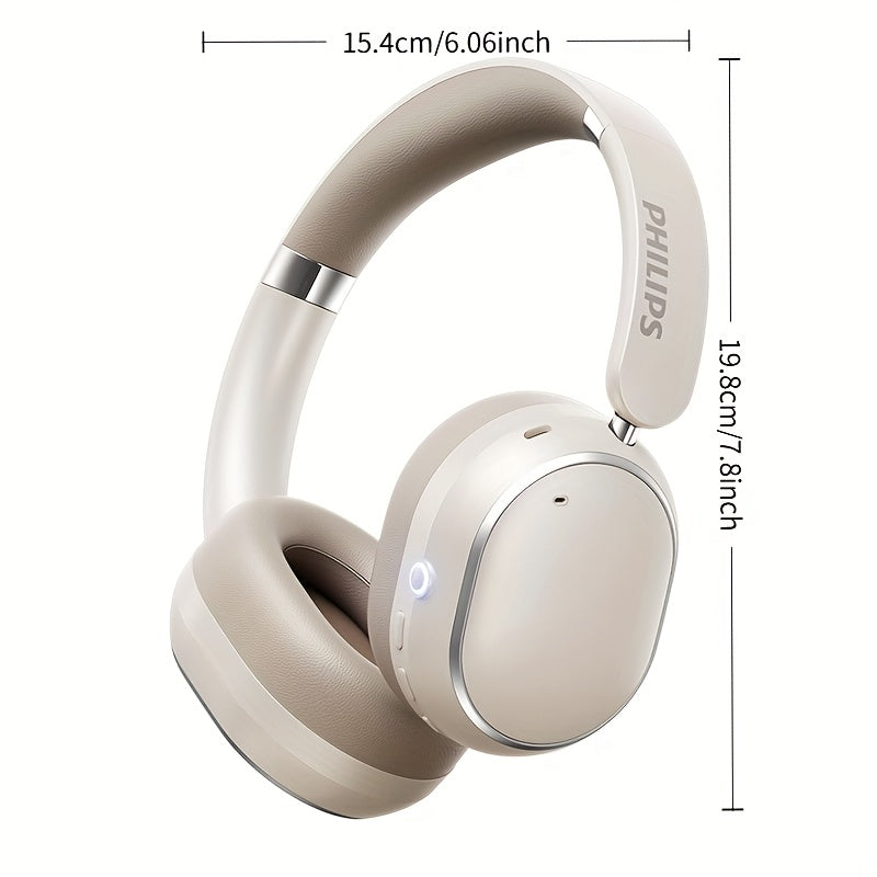 Philips Wireless Bluetooth Headphones, Over-Ear Wireless Headphones, ANC Hybrid Active Noise Cancelling Headphones, HiFi Surround Sound Over-Ear Wireless Headphones, for iPhone and Android, 80 Hours of Playtime, with Five ENC