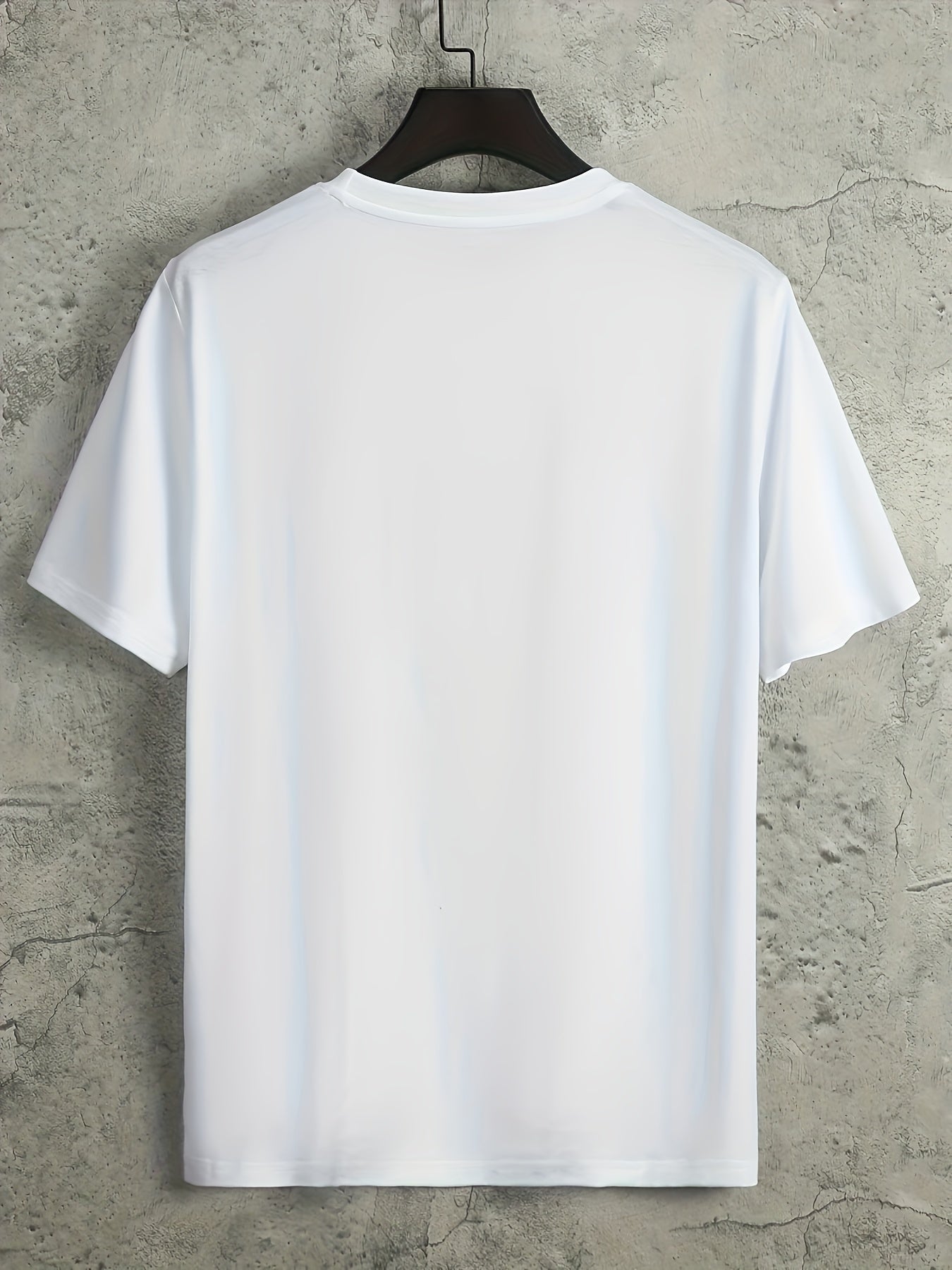 Smile Face Print, Men's Graphic Design Crew Neck T-shirt, Casual Comfy Tees Tshirts For Summer, Men's Clothing Tops For Daily Vacation Resorts