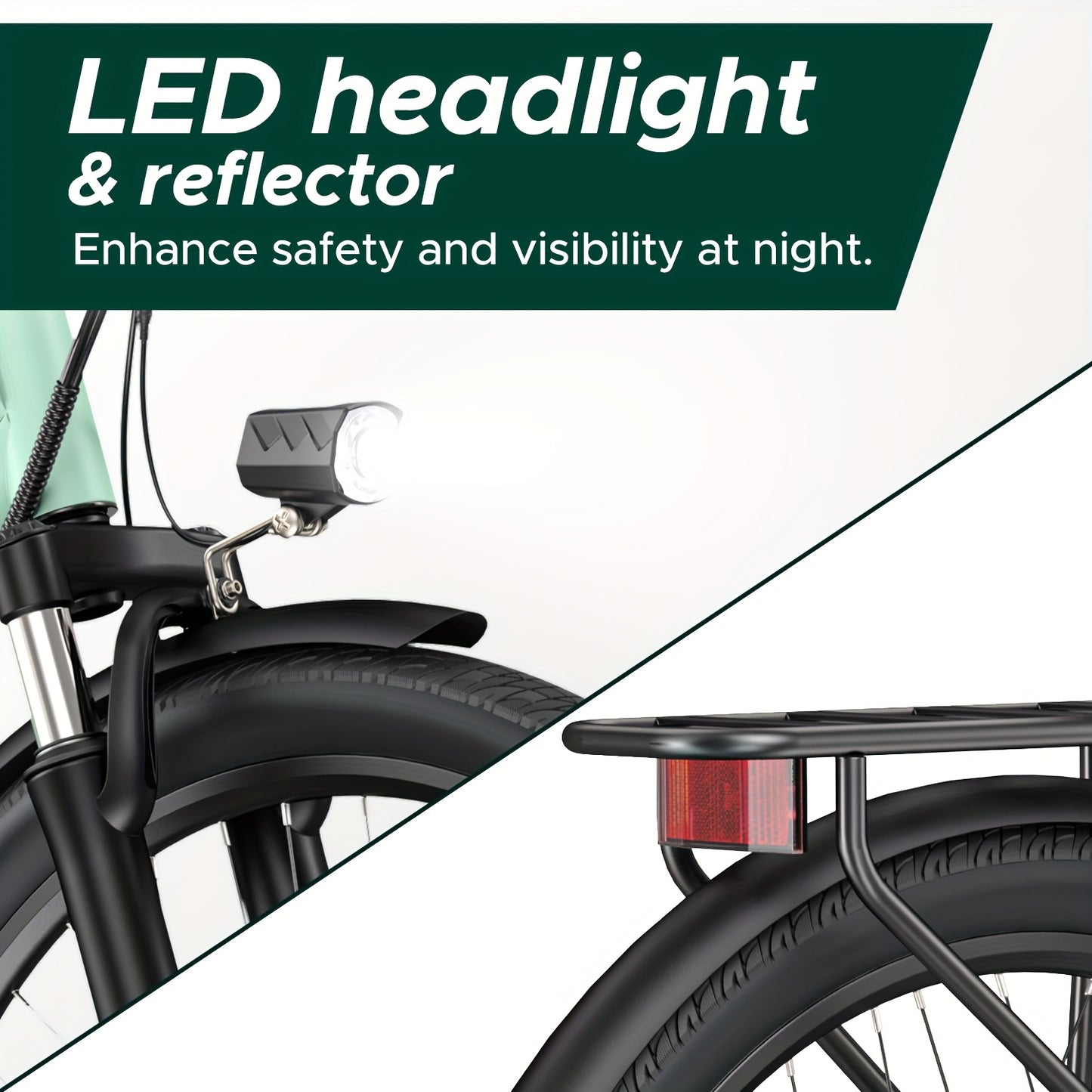 MileCity1 Step-Thru Electric Bike - Heavy-Duty Adult e-Bike with 250W Motor, 120KM Long Range, Front Suspension, 7-Speed Gears, LED Display, 66.04cm x 4.95cm All-Terrain Tires, Dual Brake System - Fast-Charging, for City Comm
