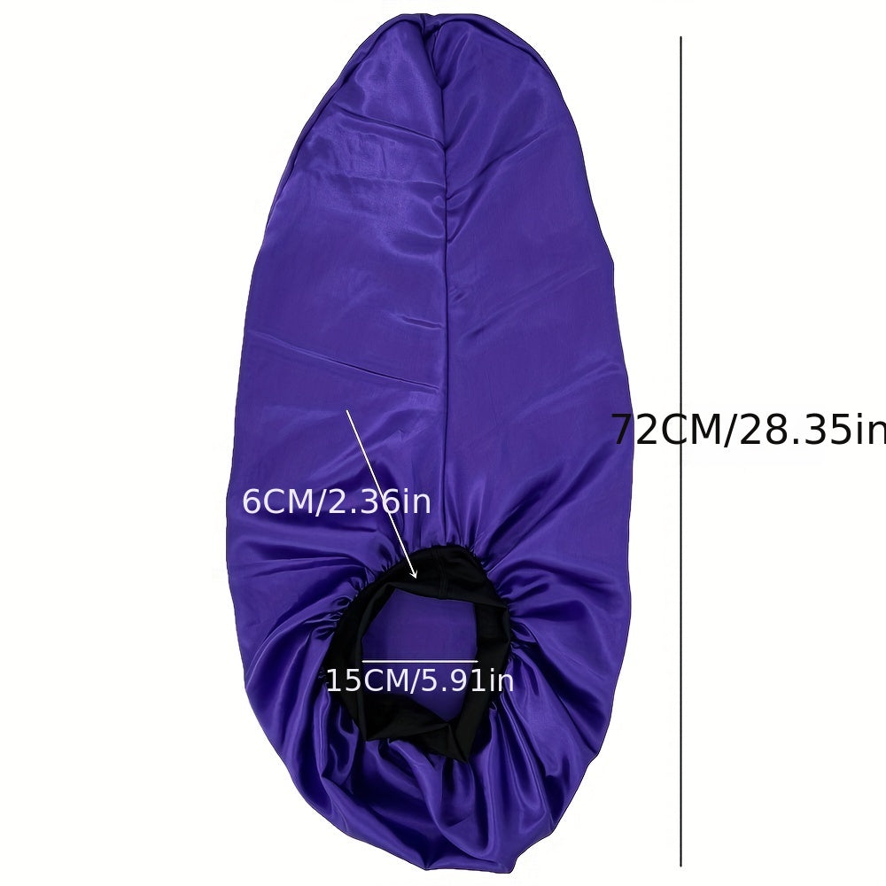 Silky Long Bonnet For Sleeping Solid Color Night Cap For Women Hair Care Tools For Sleeping In Overnight