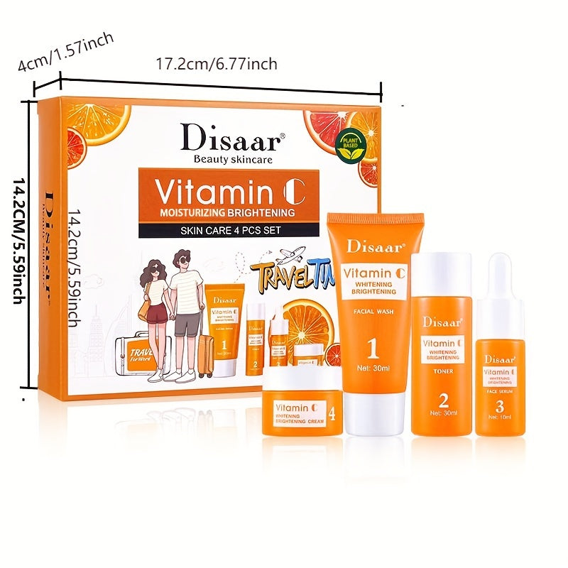 Vitamin C & Hyaluronic Acid Facial Care Set, Hydrate, Moisturize & Firm Skin - Perfect Gift For Any Occasion Gifts Father's Day Gift