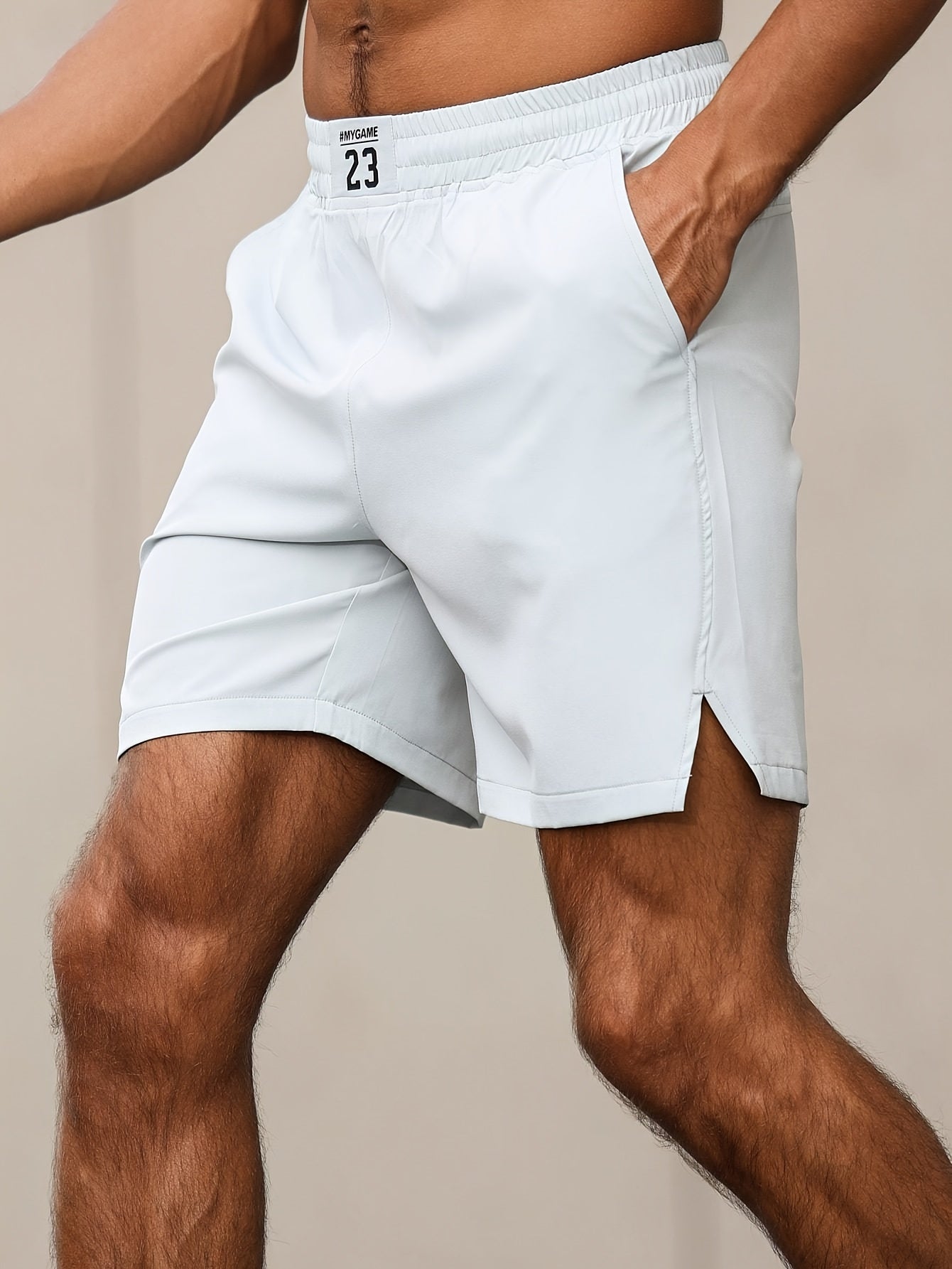Men'S Quick-Dry Athletic Shorts - Moisture-Wicking Workout Shorts with Elastic Waistband, Lightweight Gym Running Beach Shorts with Side Pockets - Machine Washable Performance Swim Trunks for Swimming, Training, Casual Outdoo