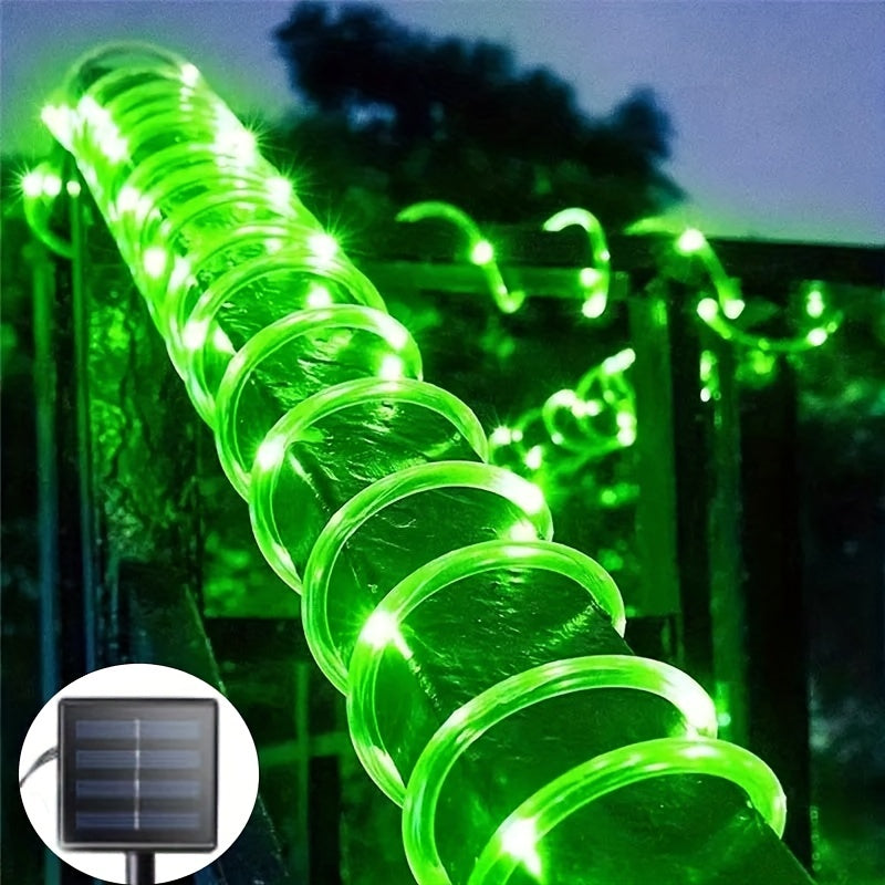 Solar LED Light Path Deck Outdoor Garden Solar String Lights Solar Rope Lights Outdoor Lighting strips Led Garland Lights For Wedding Party Christmas Halloween Decoration Garden Stair with Smart Light sensor 8 Light Modes