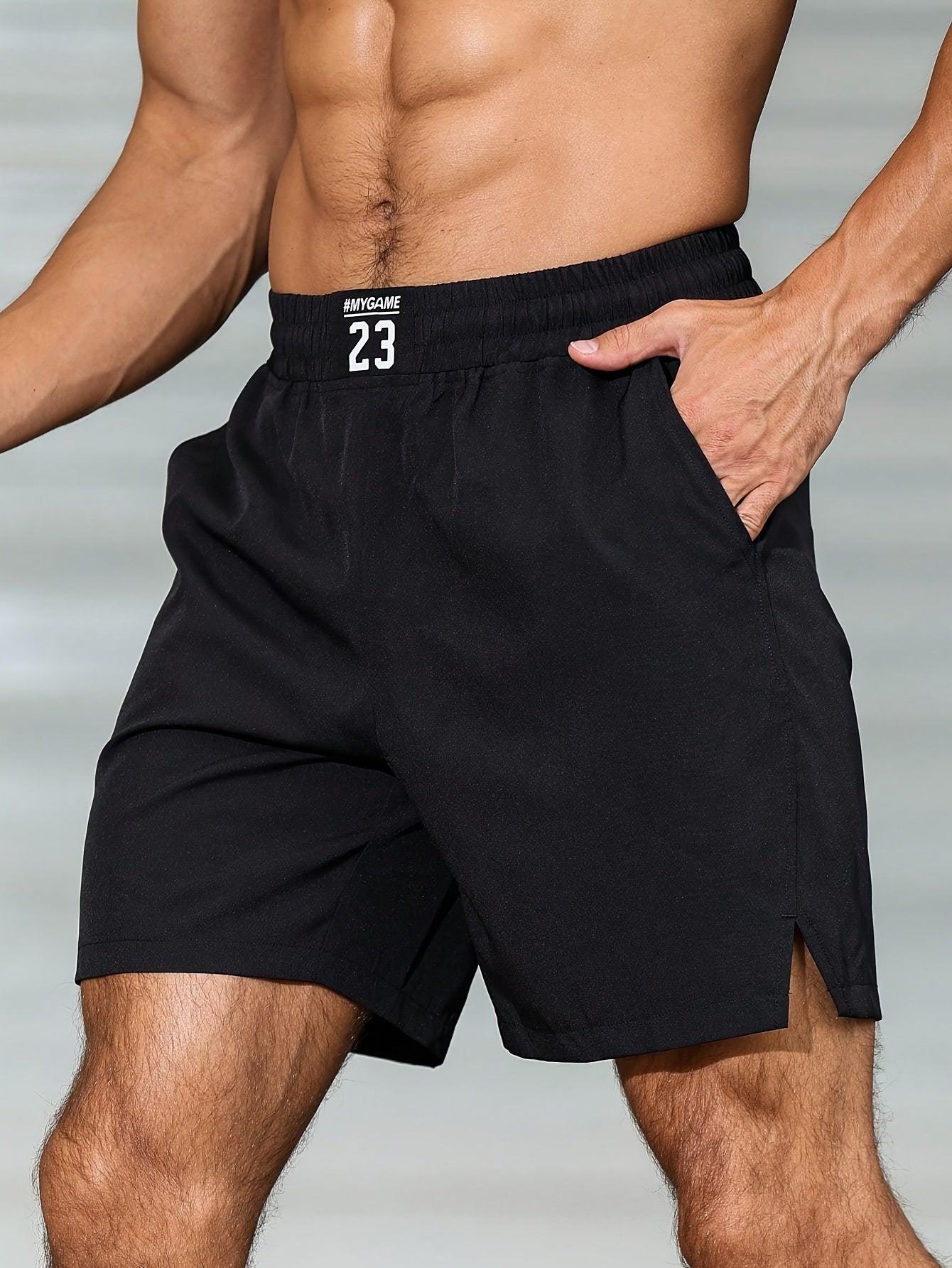 Men'S Quick-Dry Athletic Shorts - Moisture-Wicking Workout Shorts with Elastic Waistband, Lightweight Gym Running Beach Shorts with Side Pockets - Machine Washable Performance Swim Trunks for Swimming, Training, Casual Outdoo
