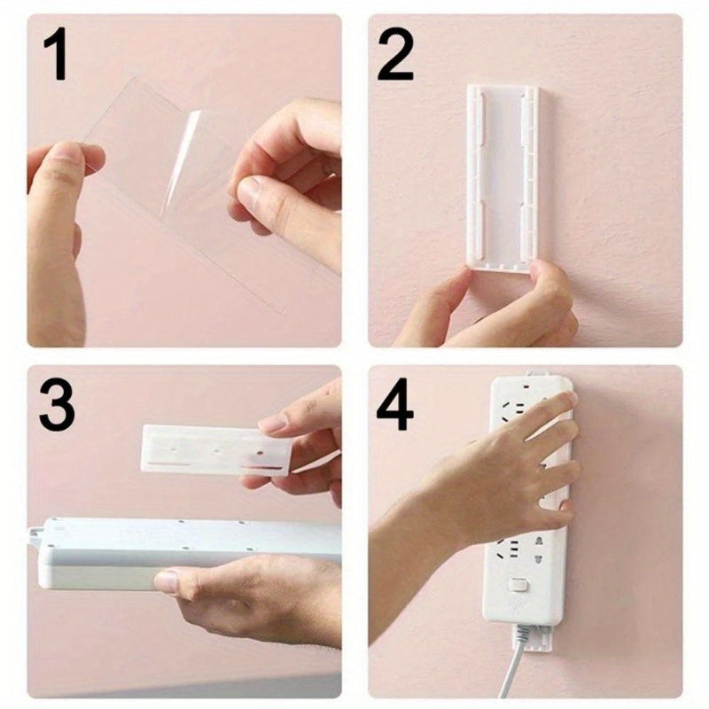 11-Piece Set of Adhesive Socket Supports and Cable Organizers - Home Decor