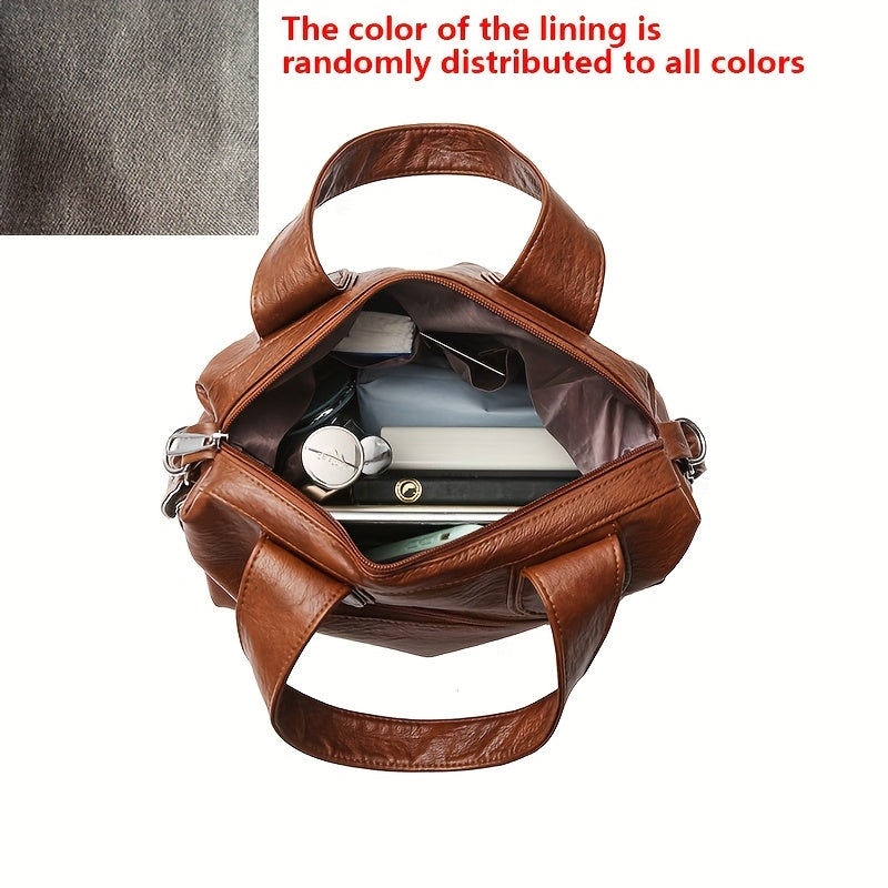 Women's Professional Tote Bag with Adjustable Shoulder Strap - Large Capacity Work Handbag, Zipper Closure, Purse for Office, Travel, Everyday - Available in Brown, Black, Beige, Gray, Camel - KINGANT, Durable Polyester Linin