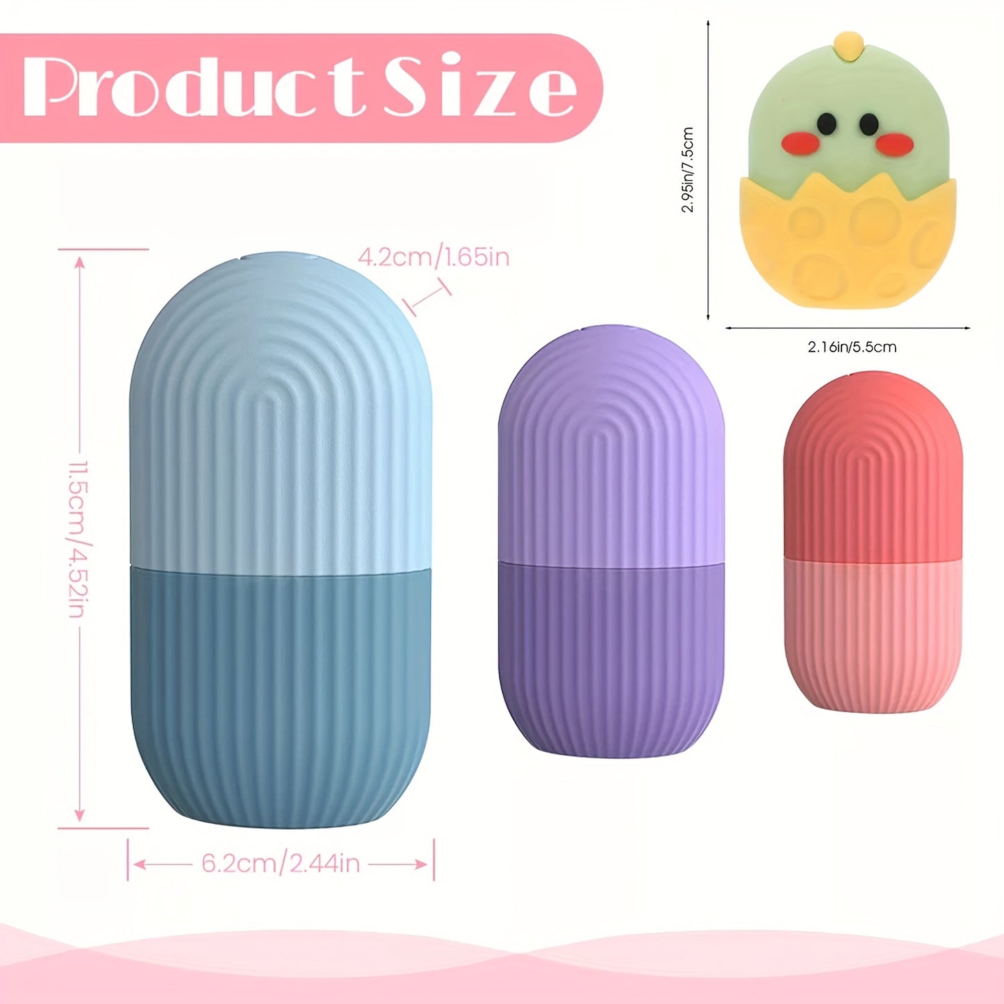 Silicone Ice Face Roller - Massage Skin - Beauty Facial Massage Roller For Eyes, Neck, And Face - Skin Care Tool