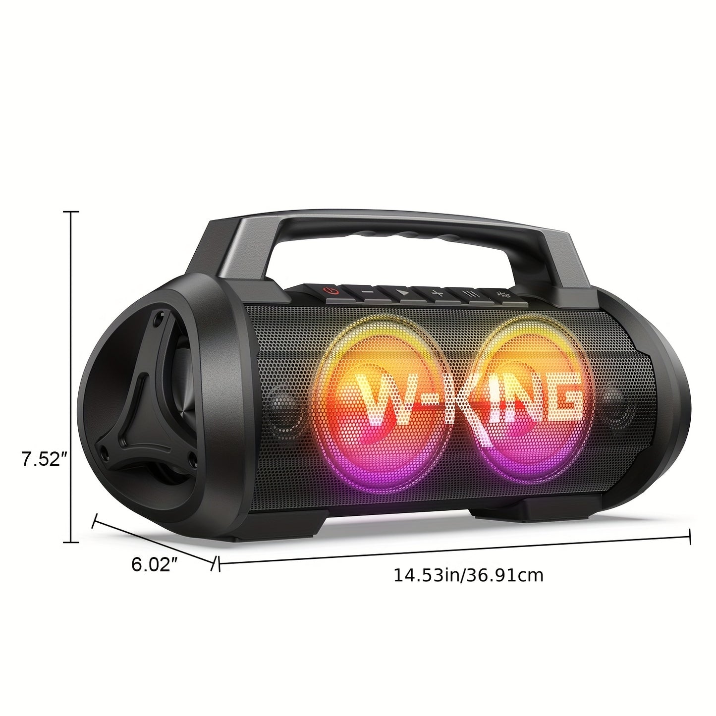 W-KING 70W Coluna Bluetooth Portátil com Microfone e Luzes