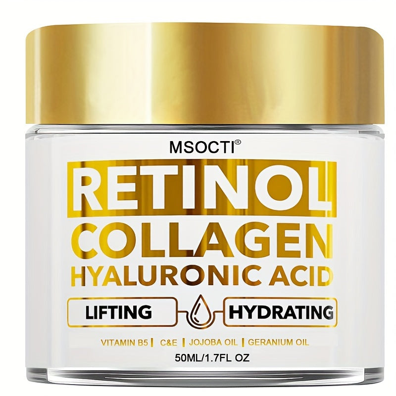 50ml Retinol Collagen Hyaluronic Acid Face Cream, All In One Moisturizer Cream, Deep Hydrating Firming Skin