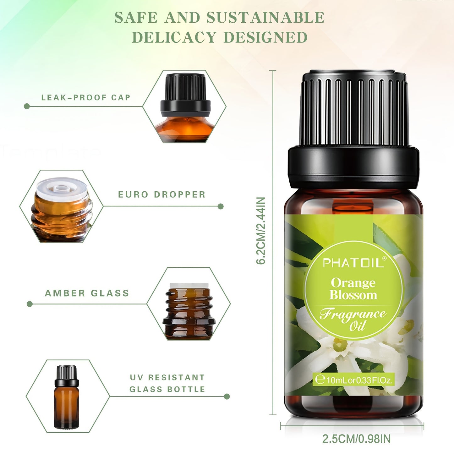 1pc Fragrance Oils 10ml/0.33 Fl.Oz For Diffusers, Coconut & Vanilla, Fresh Linen, White Musk, Sea Breeze, Black Orchid, Orange Blossom, Bubble Gum, Honeysuckle, Coffee, Parma Violet