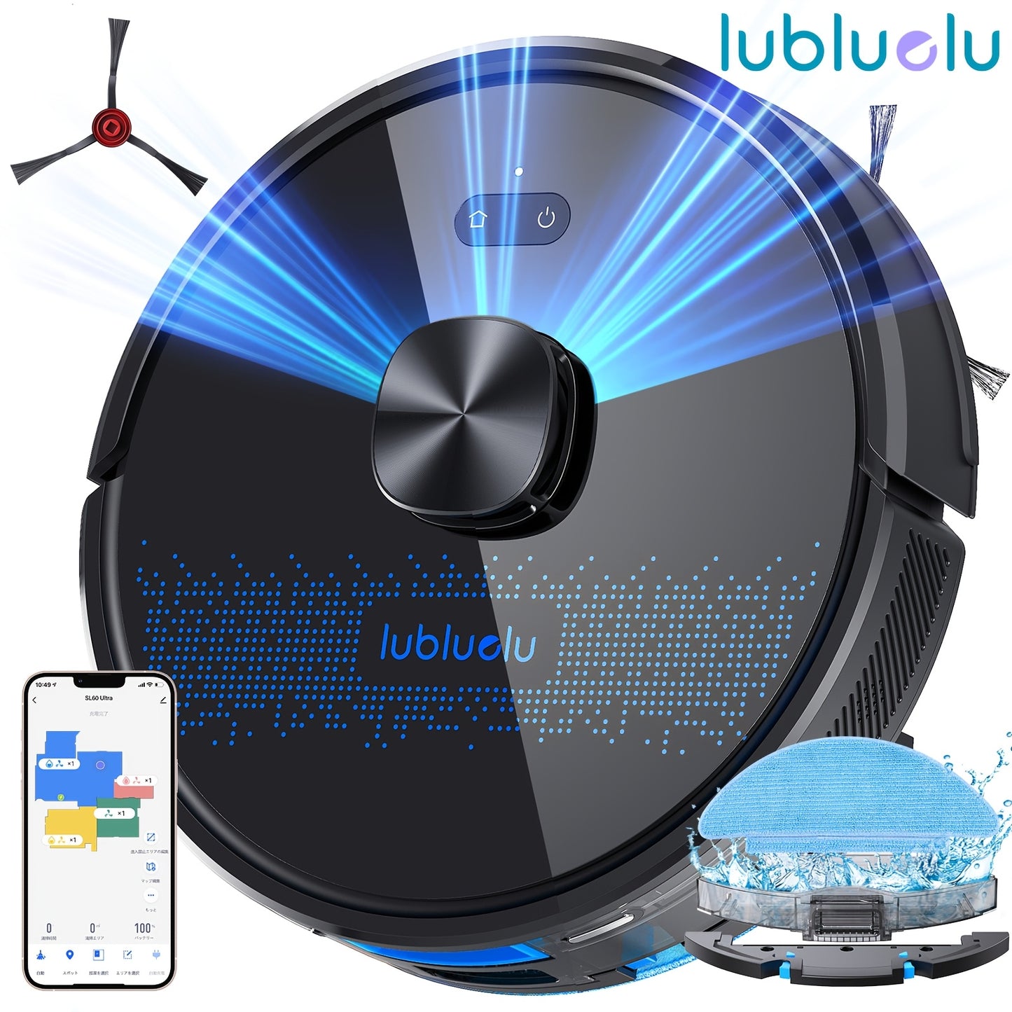 Robot Vacuum Cleaner And Mop Combo 4500Pa, Lubluelu SL60Ultra Robotic Vacuum, 150Mins Max, 56dB, 24 No-Go Zones for Pet Hair Carpets Floor, Christmas&Halloween Gifts, Robot Vacuum And Mop, Vacuum Cleaner Robot, Robot Vacuum C
