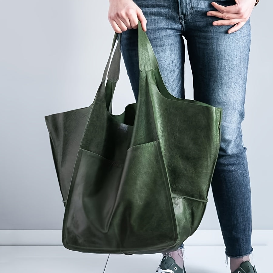 New Simple Women's       Large Capacity Tote for Shopping and Daily Commuting