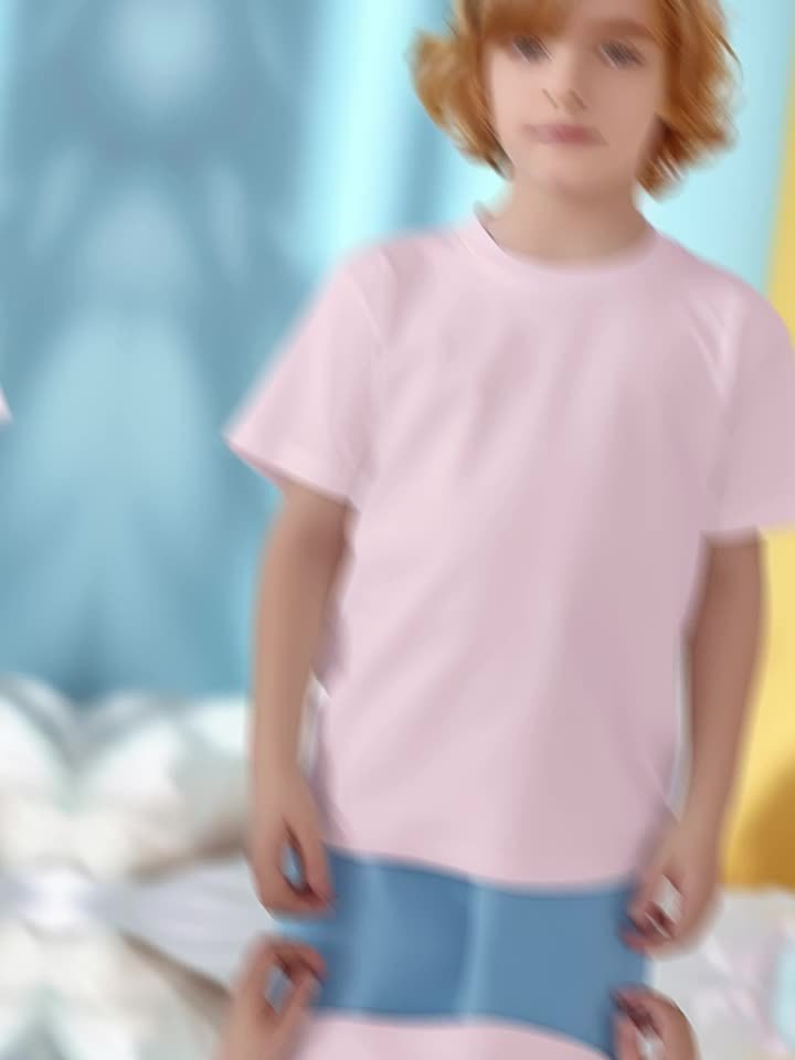 Kid's Solid Color T-shirt, Casual Short Sleeve Top, Boy's Tee For Summer