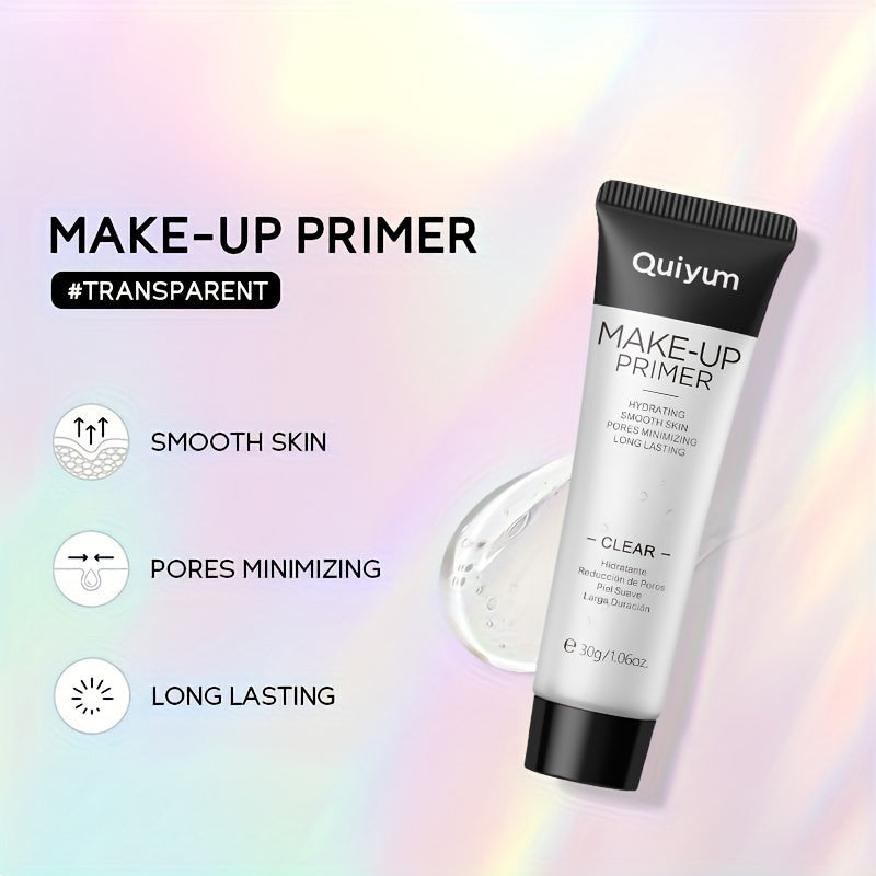 Transparent Makeup Primer 30g/ 1.06 Oz Pre Makeup Moisturizing Base Cream Pores Invisible Color Rendering Hydrating Smooth Skin With Squalane Vitamin E And Jojoba Seed Oil Long Lasting Makeup Contain Plant Squalane